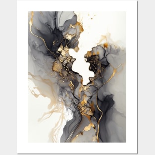 Ashen Dreams - Abstract Alcohol Ink Resin Art Posters and Art